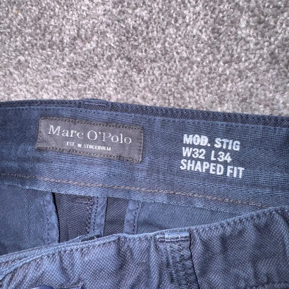 Marc O'Polo Men's Navy Blue Straight Leg Mod‎ Stig Shaped Fit Pants Size 32x34